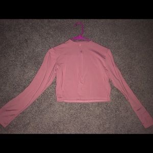 💞Pink long sleeve crop top💞